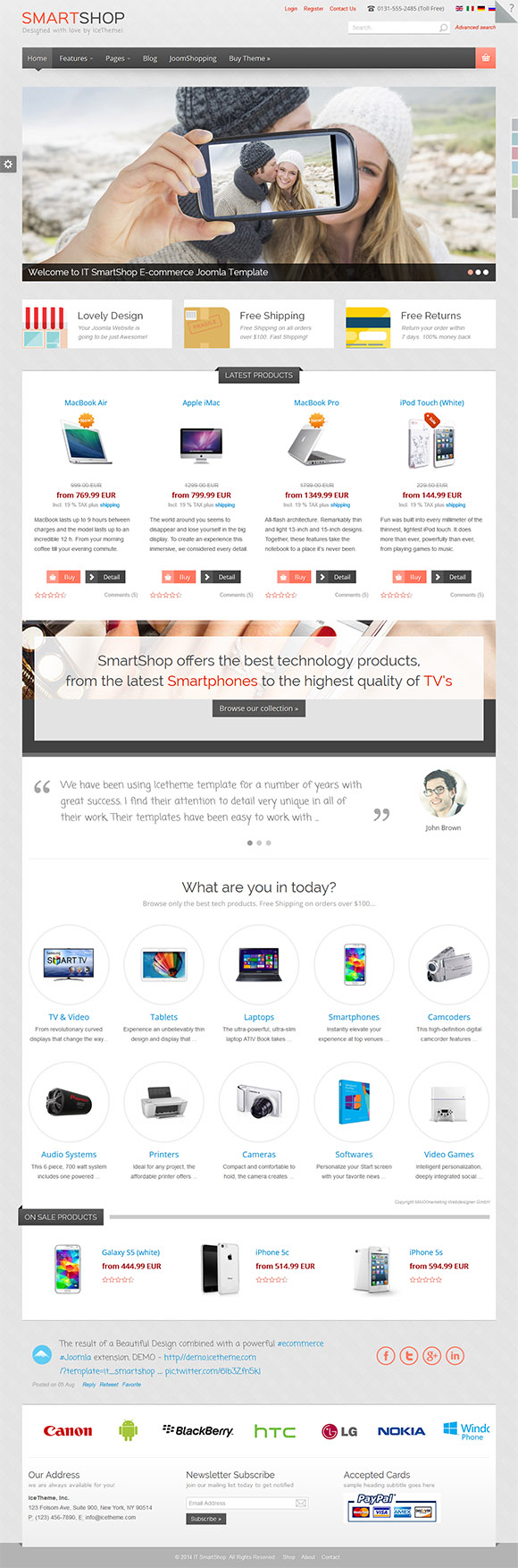 Joomla шаблон IceTheme SmartShop
